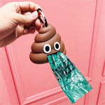 Dispenser di sacchetti igienici per cane e gatto a forma di pou - Italy Green Life