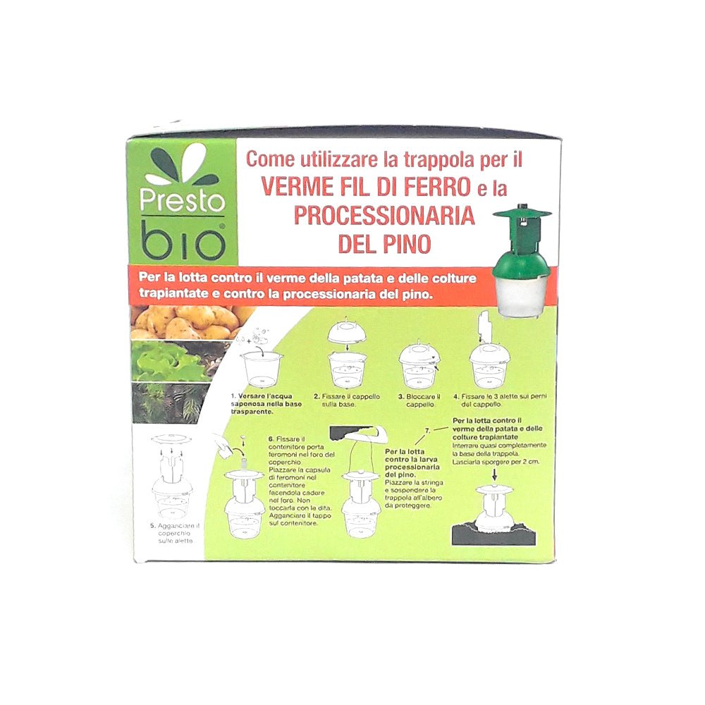 TRAPPOLA A FEROMONI PER INSETTI MOSCHE FARFALLE VERMI ESCA NATURALE 3 IN 1 BIO - Italy Green Life